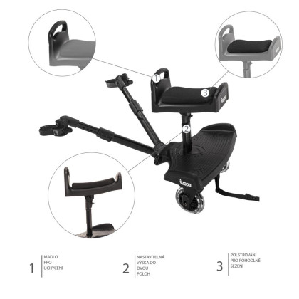 Sedátko ke stupátku Segboard 2, Black