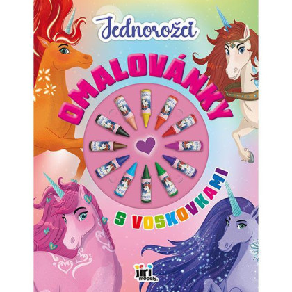 Omalovánky s voskovkami Jednorožci