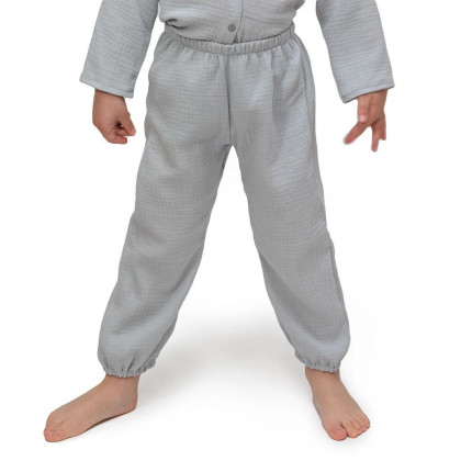 Dětské mušelínové kalhoty Luca Dove Grey Esito