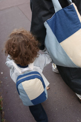 Patchwork Mini Backpack - batůžek Denim Studio Noos