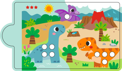 Magnetická hra Třídění barev s dinosaurem Kids Toys