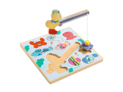 Vkládací puzzle Rybolov s kočičkou Djeco
