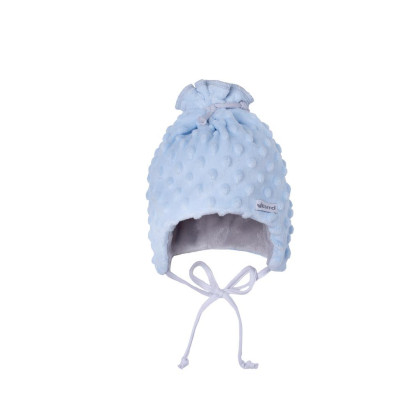 Dětská zimní čepice Minky Teddy modrá