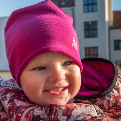 Jarní čepice Flowers Fialová Esito