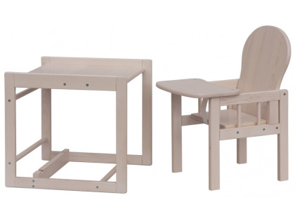 Dřevěná židlička - Scarlett kombi - masiv borovice - bílá (bělená)