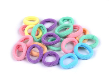Mini gumičky do vlasů barevné pastel