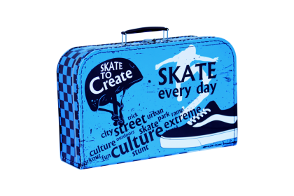 Dětský kufřík 35 cm Skate modro-černý