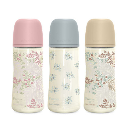Kojenecká láhev Poetry 360 ml fyziol průtok L Suavinex