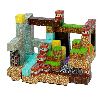 Velká magnetická stavebnice Minecraft Iron Diamond Gold TNT 220 ks