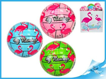 Míč 11cm plameňák 3barvy 10m+