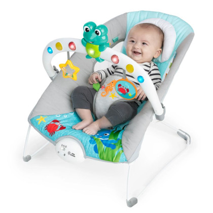 Lehátko hudební vibrační se světly Kick to It Neptune do 9 kg Baby Einstein