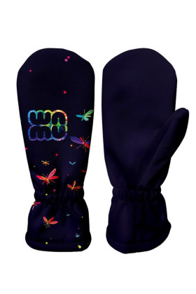 Dětské softshellové rukavice Duhová kočka