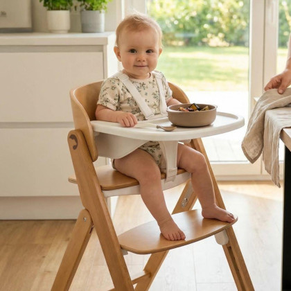 Jídelní židlička Kidnort Skal přírodní hnědá