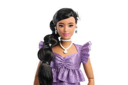 Barbie Deluxe modelka - Fialové šortky