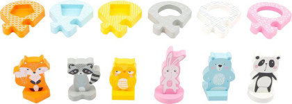 Dřevěné vkládací puzzle zvířátka small foot