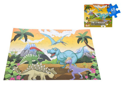 Puzzle dinosauři 90x60 cm 48 dílků