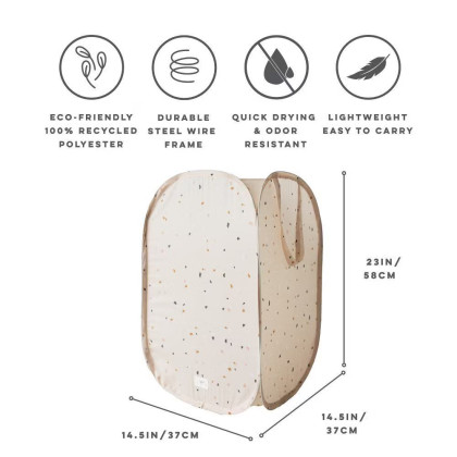 Skládací úložný koš Recycled Terrazzo Beige 3 SPROUTS