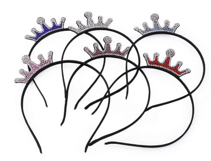 Čelenka do vlasů korunka s broušenými kamínky