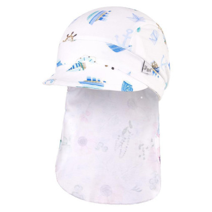 Kšiltovka tenká pirát TISK UV 50+ Outlast® moře