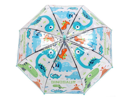 Dětský průhledný vystřelovací deštník dinosaurus