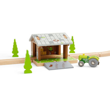 Stodola na kolejích Bigjigs Rail