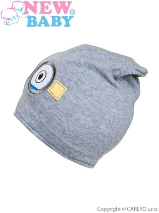 Podzimní dětská čepička New Baby mimoň šedá vel. 110
