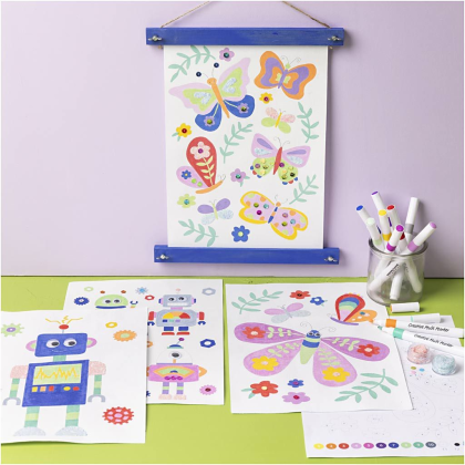 Kreativní sada Craft Kit Colouring Butterfly & Robot Creativ Company