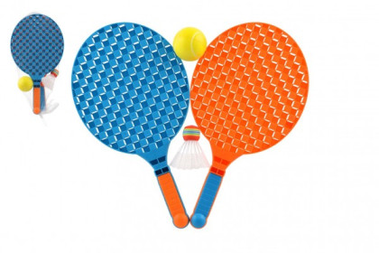 Sada na soft tenis 2 pálky 40 cm + míček a košíček