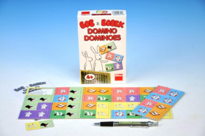 Domino Bob a Bobek 28 kartiček společenská hra v krabičce