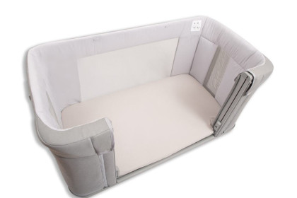 Mušelínové prostěradlo s gumou 58 x 110 x 8 cm béžové BabyMatex