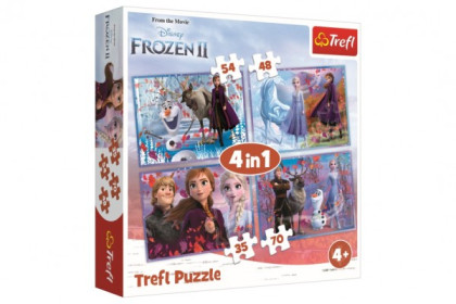 Puzzle 4v1 Ledové království II/Frozen II 