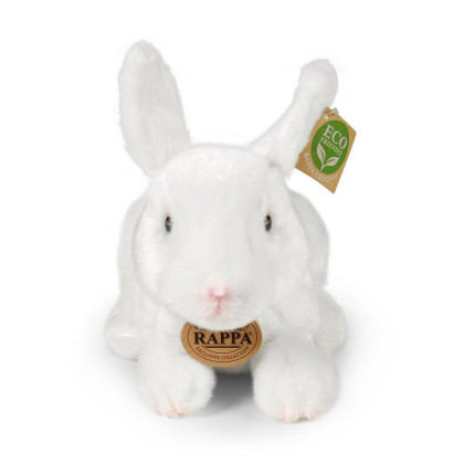 Plyšový králík bílý ležící 23 cm Eco-Friendly Rappa