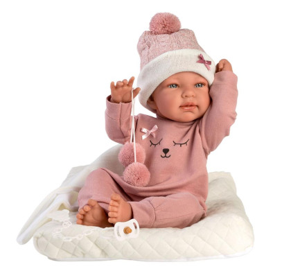 New Born holčička 84330 Llorens - realistické miminko 43 cm