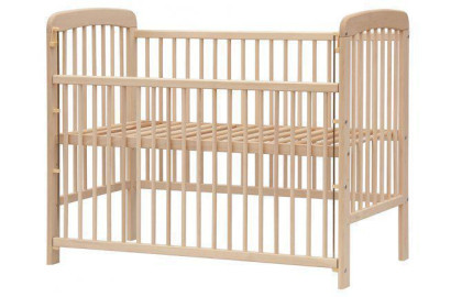 Dětská postýlka se stahovacím bokem- Scarlett Míša ECO buk 2. JAKOST