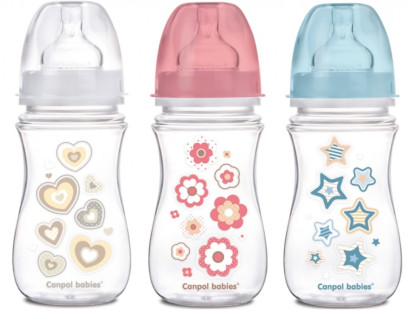 Antikoliková láhev se širokým hrdlem 240 ml Newborn baby Canpol babies