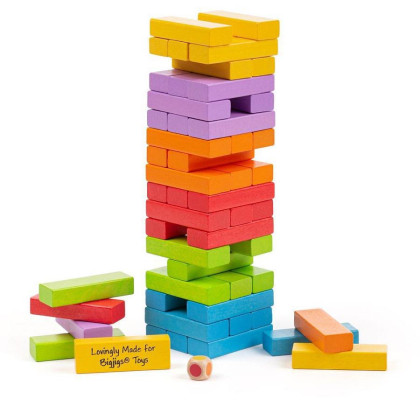 Barevná Jenga Bigjigs Toys