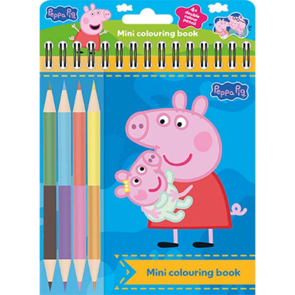 Mini omalovánky s pastelkami Prasátko Peppa