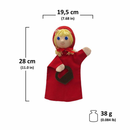 Maňásek Karkulka 28 cm - kolekce L