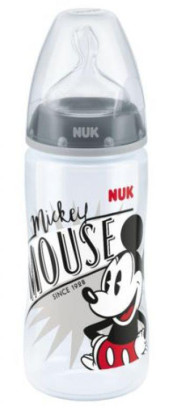 Láhev DISNEY-Mickey NUK PP 300ml - ČERNÁ 2. JAKOST BEZ VÍČKA
