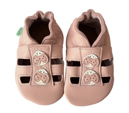 Kožené capáčky sandálky Barefoot Vel. L (12-18 měs.) Hopi Hop