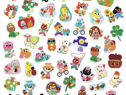 Velké samolepky Jaro 50 ks Stickers Janod