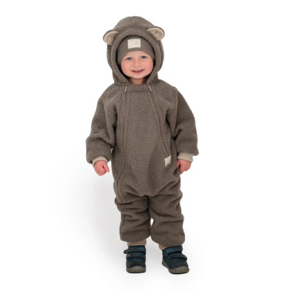 Rostoucí zimní kombinéza Teddy fleece double Brown Esito