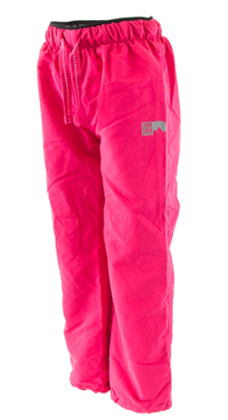 Outdoorové kalhoty podšité bavlnou růžové