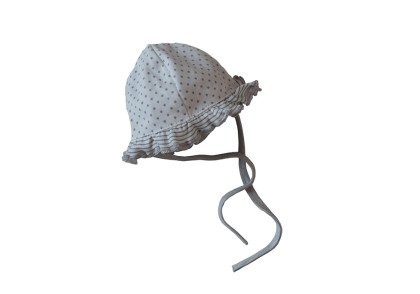 Kojenecký zavazovací klobouček s kanýrkem Hvězdičky a Proužky Baby Service