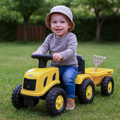 Dětské odrážedlo traktor s vlečkou Benny Baby Mix
