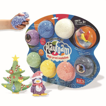 PlayFoam Modelína/Plastelína kuličková s doplňky 7 barev