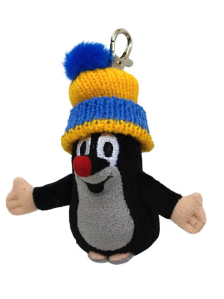 Krtek 10 cm plyšový přívěsek na karabince kulich