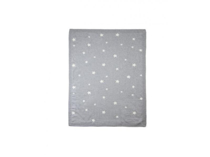 Pletená deka hvězdy šedá