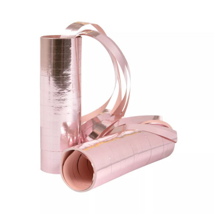 Serpentýny metalické rose gold 2 ks