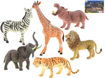 Sada zvířátek Safari 16-23 cm 6 ks